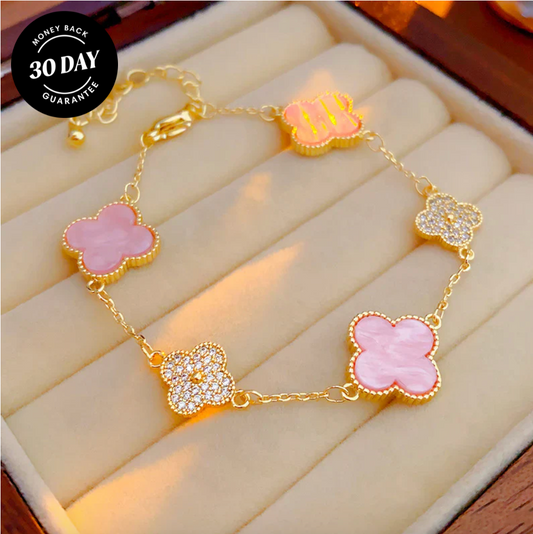 Pink Clover Bracelet