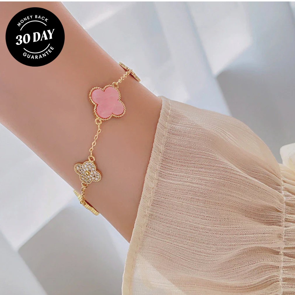 Pink Clover Bracelet
