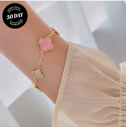 Pink Clover Bracelet