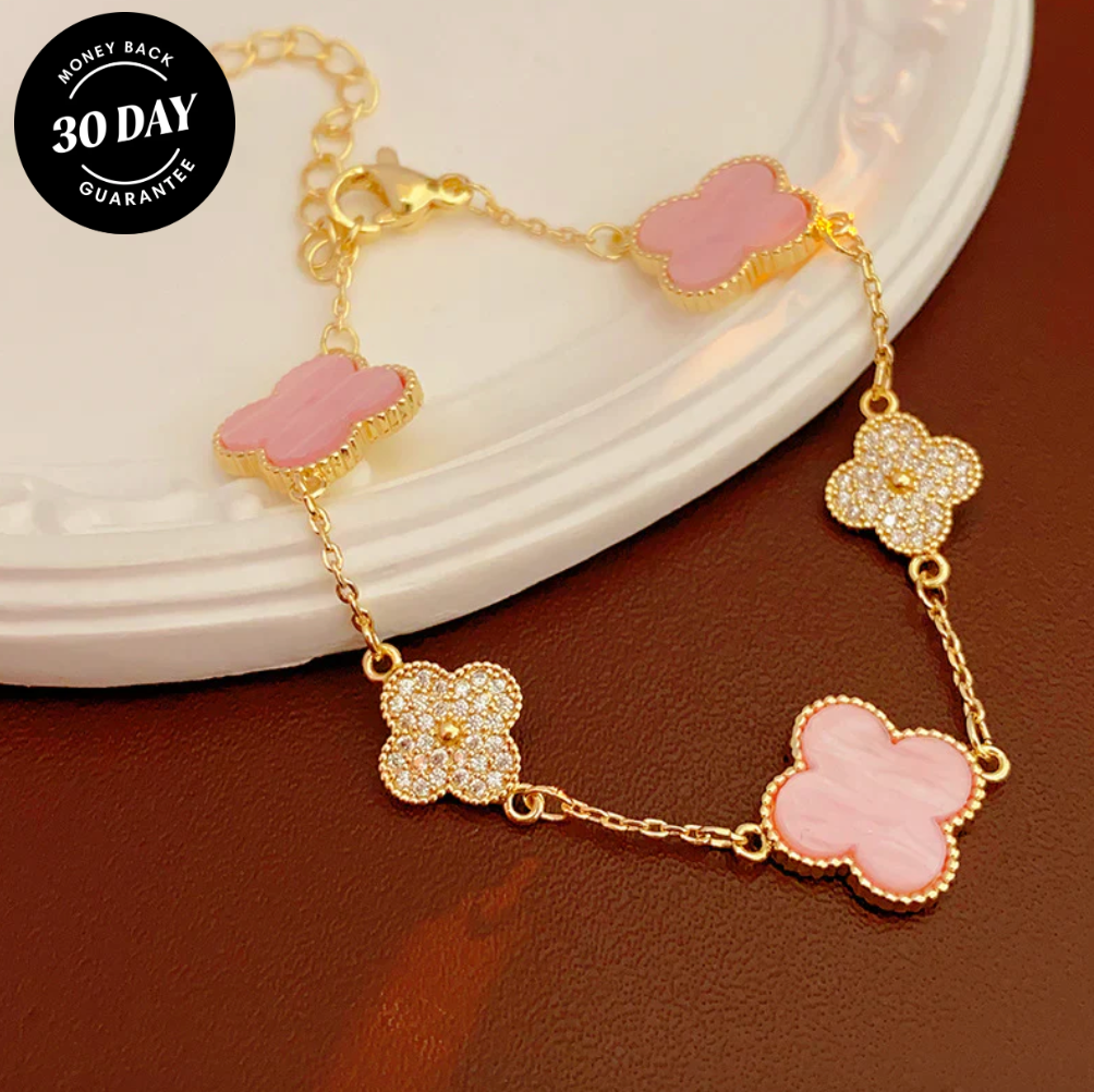 Pink Clover Bracelet